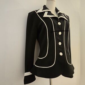 Lori Ann Black and White Women's Blazer